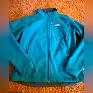 Perfect fall hiking jacket! Worn, a few spots seen in pics